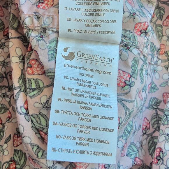 Boden Strawberry Print Multicolor Button Front Long Sleeve Blouse sz 10P Preppy - Picture 5 of 8